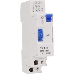 Temporizator mecanic Sinotimer, 220V, pentru lumini stradale, scari de bloc, 1-7 minute ,18mm, TM-ST7